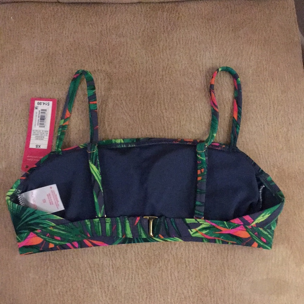 NWT Xhilaration Bikini Top With Leaf Print Size X-Small - Picture 3 of 6